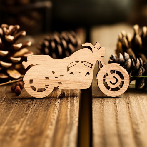 Motorcycle Laser Cut Wood Cutout Blank for DIY Craft Decor