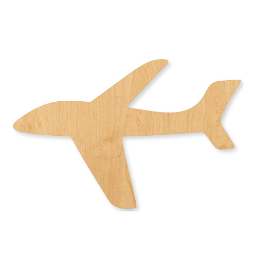 Airplane0008 Wood Cutout - Unfinished Baltic Birch Craft Shape