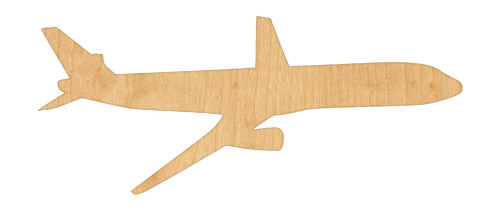 Airplane 1 Wood Cutout Craft Blank, Unfinished Baltic Birch DIY Shape for Crafts and Decor