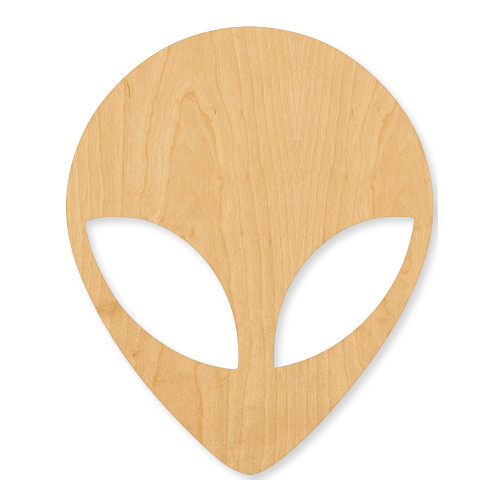 Alien 2 Wood Cutout - Unfinished Baltic Birch Craft Shape