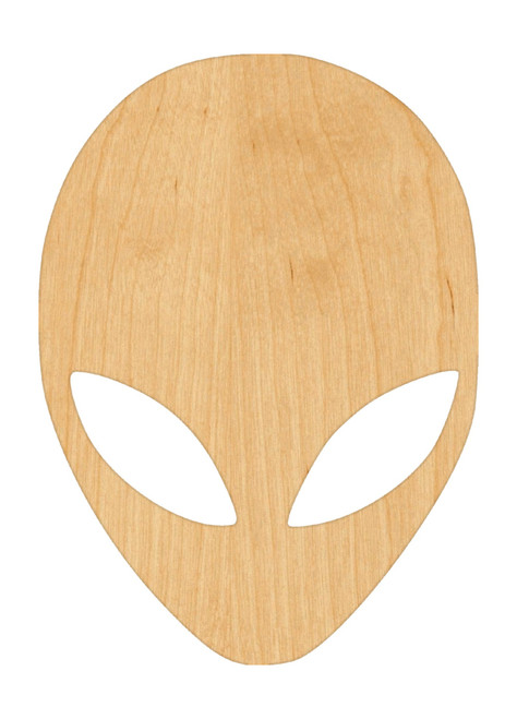 Alien 3 Wood Cutout Craft Blank, Unfinished Baltic Birch DIY Shape for Crafts and Decor