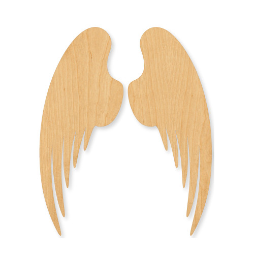 Angel Wings Wood Cutout - Unfinished Baltic Birch Craft Shape