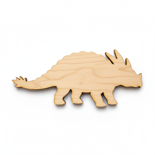 Ankylosaurus Wood Cutout Craft Blank, Unfinished Baltic Birch DIY Shape for Crafts and Decor