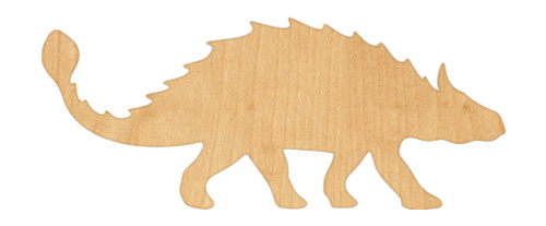 Ankylosaurus Wood Cutout Craft Blank, Unfinished Baltic Birch DIY Shape for Crafts and Decor