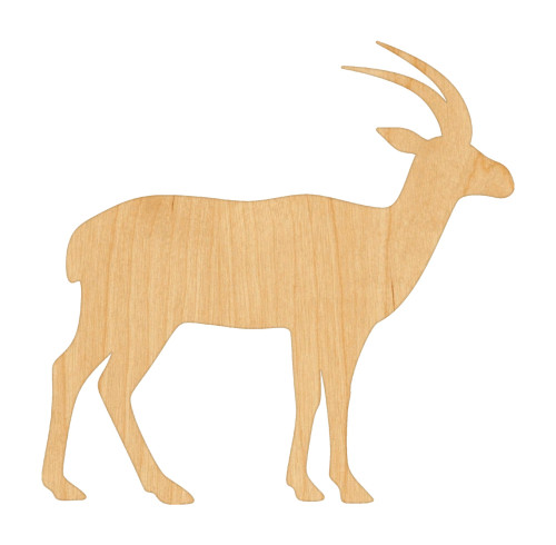 Antelope0038 Wood Cutout Craft Blank, Unfinished Baltic Birch DIY Shape for Crafts and Decor