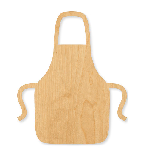 Apron Wood Cutout - Unfinished Baltic Birch Craft Shape