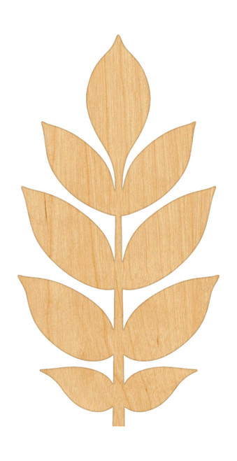 Ash Leaf Wood Cutout Craft Blank, Unfinished Baltic Birch DIY Shape for Crafts and Decor