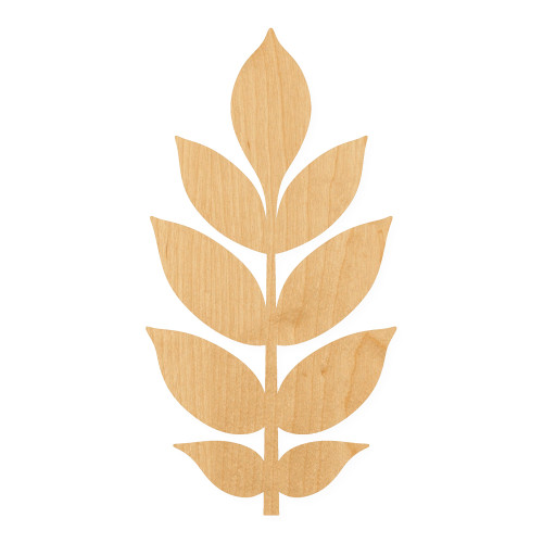 Ash Leaf Wood Cutout for Crafts, Unfinished Baltic Birch Craft Shape