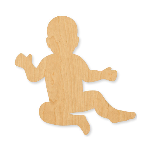 Baby Wood Cutout - Unfinished Baltic Birch Craft Shape