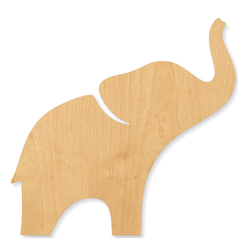 Baby Elephant Wood Cutout - Unfinished Baltic Birch Craft Shape
