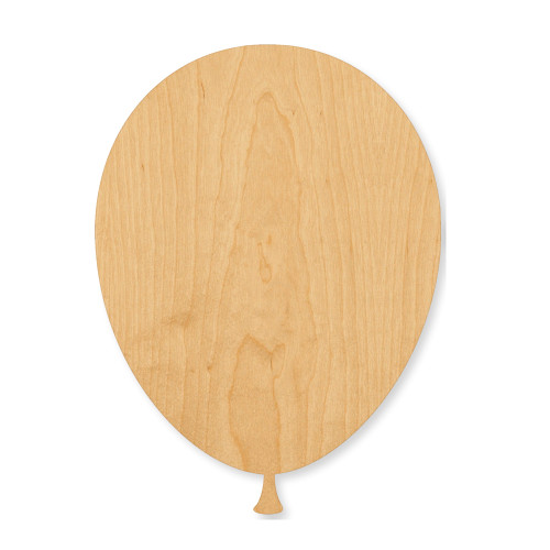 Balloon Outline Wood Cutout - Unfinished Baltic Birch Craft Shape