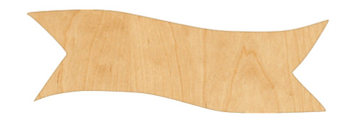 Banner Wood Cutout - Unfinished Baltic Birch Craft Shape