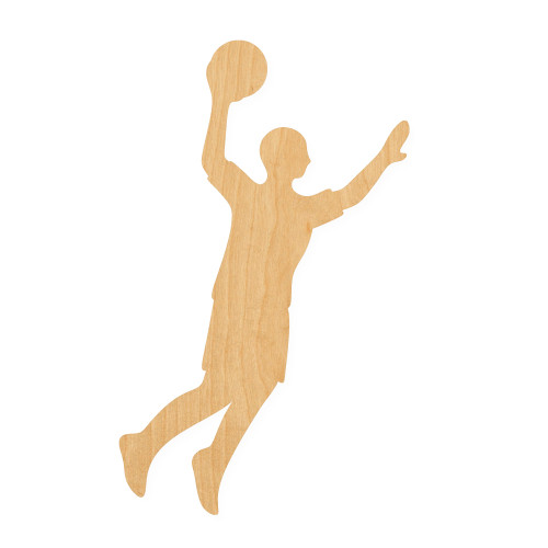 Basketball Player Wood Cutout for Crafts, Unfinished Baltic Birch Craft Shape