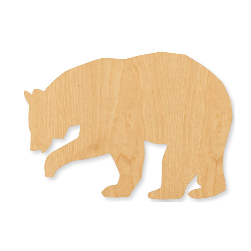 Bear 1 Wood Cutout - Unfinished Baltic Birch Craft Shape
