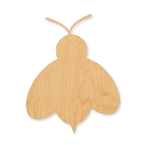 Bee 1 Wood Cutout - Unfinished Baltic Birch Craft Shape