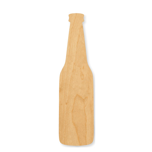 Beer Bottle Wood Cutout - Unfinished Baltic Birch Craft Shape