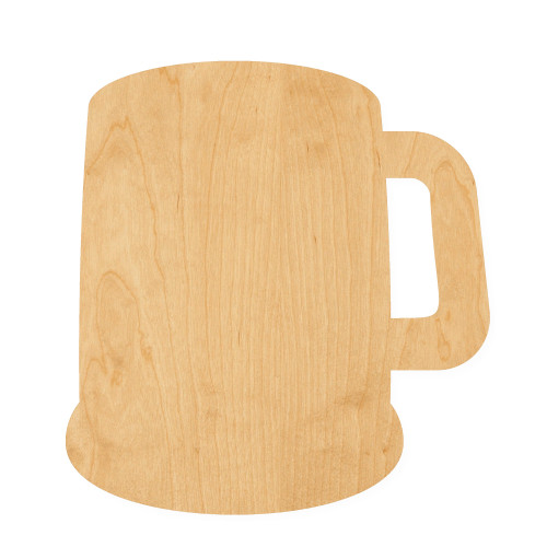 Beer Mug Wood Cutout for Crafts, Unfinished Baltic Birch Craft Shape