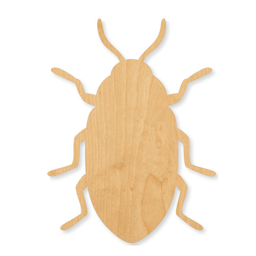Beetle Wood Cutout - Unfinished Baltic Birch Craft Shape