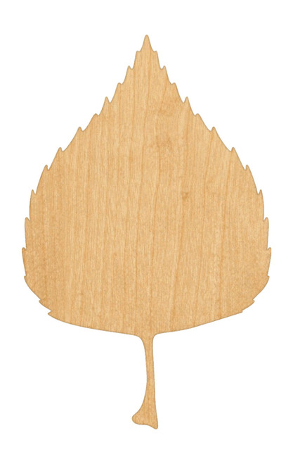 Birch Leaf Wood Cutout Craft Blank, Unfinished Baltic Birch DIY Shape for Crafts and Decor