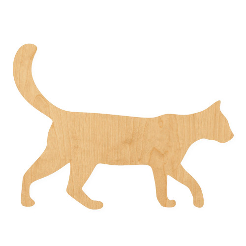 Cat 3 Wood Cutout for Crafts, Unfinished Baltic Birch Craft Shape