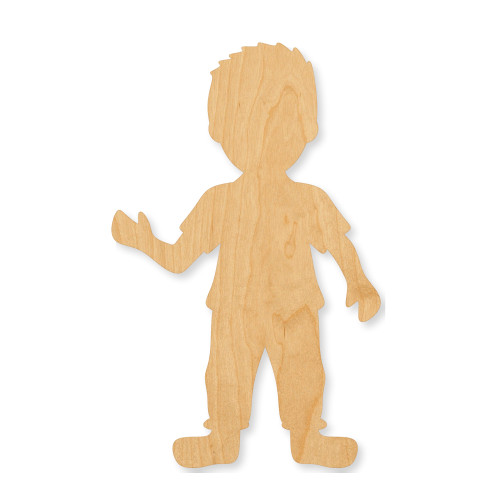 Boy Wood Cutout - Unfinished Baltic Birch Craft Shape