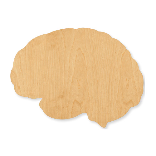 Brain Wood Cutout - Unfinished Baltic Birch Craft Shape