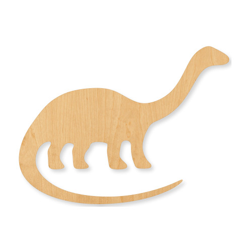 Brontosaurus Wood Cutout - Unfinished Baltic Birch Craft Shape