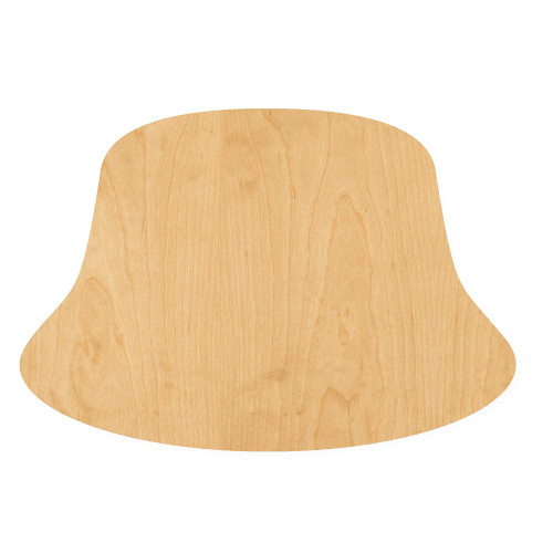 Bucket Hat Wood Cutout for Crafts, Unfinished Baltic Birch Craft Shape