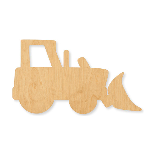 Bulldozer Wood Cutout - Unfinished Baltic Birch Craft Shape