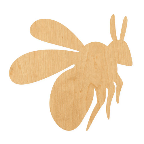 Bumble Bee Wood Cutout for Crafts, Unfinished Baltic Birch Craft Shape
