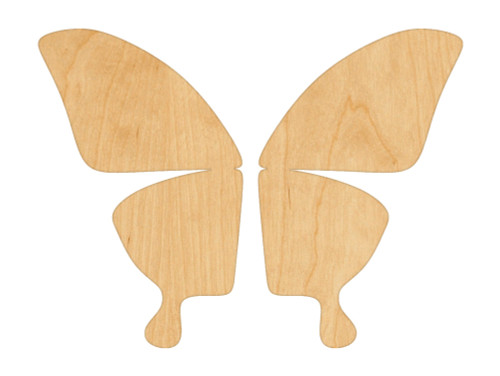 Butterfly Wings Wood Cutout Craft Blank, Unfinished Baltic Birch DIY Shape for Crafts and Decor