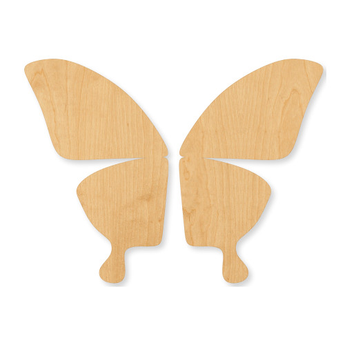 Butterfly Wings Wood Cutout - Unfinished Baltic Birch Craft Shape
