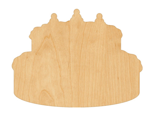 Cake Wood Cutout Craft Blank, Unfinished Baltic Birch DIY Shape for Crafts and Decor