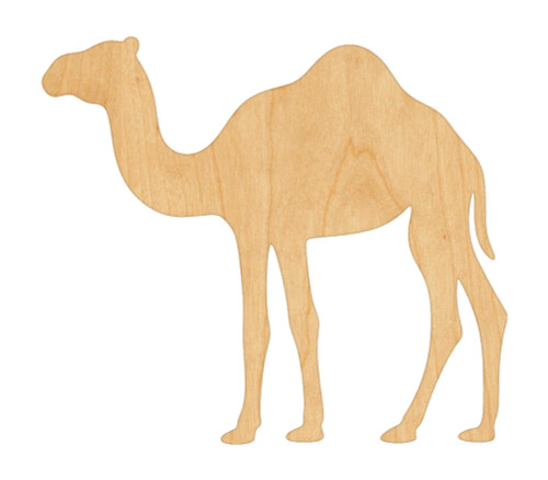Camel Wood Cutout Craft Blank, Unfinished Baltic Birch DIY Shape for Crafts and Decor