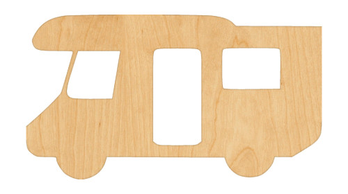 Camper Wood Cutout - Unfinished Baltic Birch Craft Shape