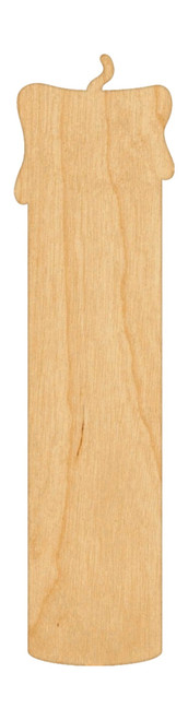 Candle Wood Cutout Craft Blank, Unfinished Baltic Birch DIY Shape for Crafts and Decor