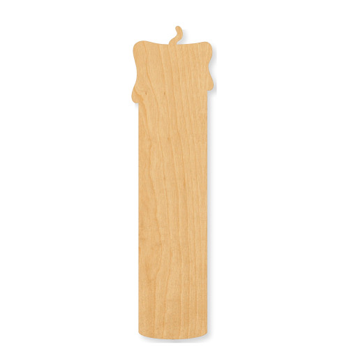 Candle Wood Cutout - Unfinished Baltic Birch Craft Shape