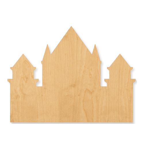 Castle Wood Cutout - Unfinished Baltic Birch Craft Shape