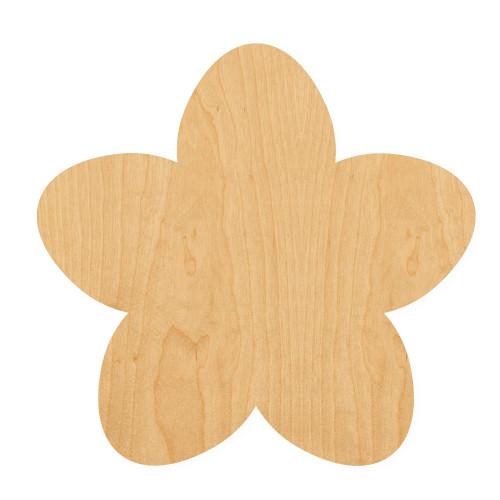 Cherry Blossom Wood Cutout for Crafts, Unfinished Baltic Birch Craft Shape