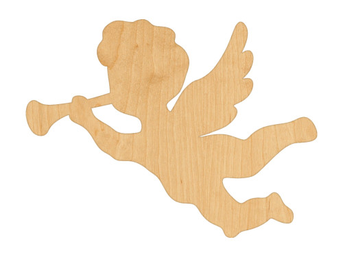 Cherub Wood Cutout Craft Blank, Unfinished Baltic Birch DIY Shape for Crafts and Decor