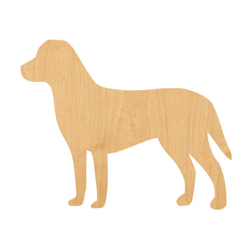 Chesapeak Bay Retriever Wood Cutout for Crafts, Unfinished Baltic Birch Craft Shape