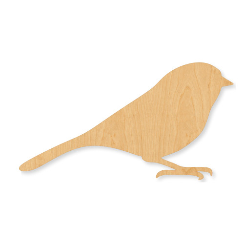 Chickadee Wood Cutout - Unfinished Baltic Birch Craft Shape
