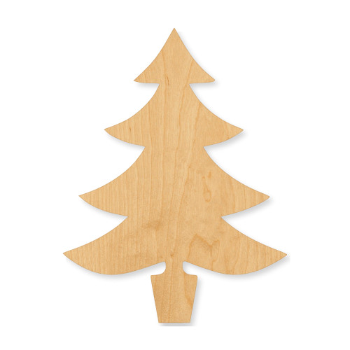 Christmas Tree 4 Wood Cutout - Unfinished Baltic Birch Craft Shape