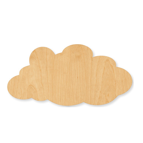 Clouds 2 Wood Cutout - Unfinished Baltic Birch Craft Shape
