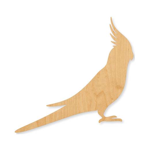 Cockatiel Wood Cutout - Unfinished Baltic Birch Craft Shape