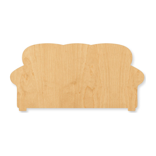 Couch Wood Cutout - Unfinished Baltic Birch Craft Shape