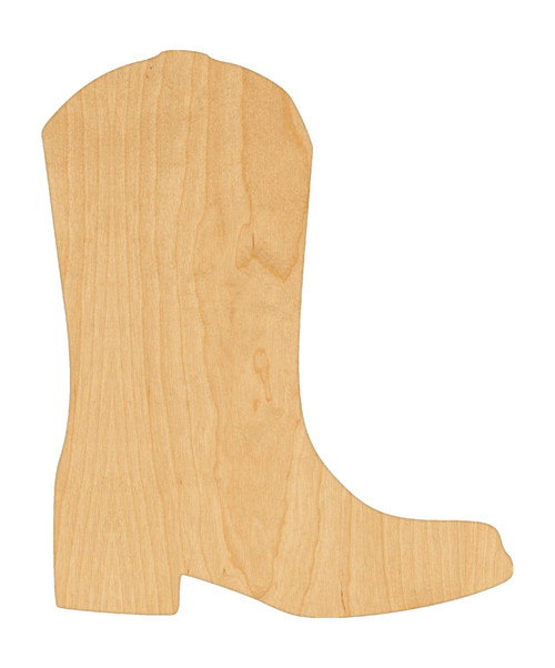 Cowboy Boot 3 Wood Cutout Craft Blank, Unfinished Baltic Birch DIY Shape for Crafts and Decor