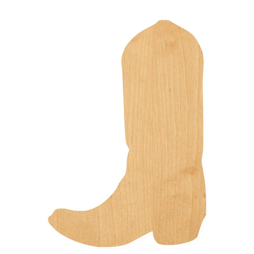 Cowboy Boot 3 Wood Cutout for Crafts, Unfinished Baltic Birch Craft Shape