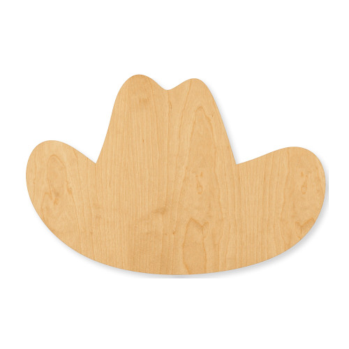 Cowboy Hat 2 Wood Cutout - Unfinished Baltic Birch Craft Shape