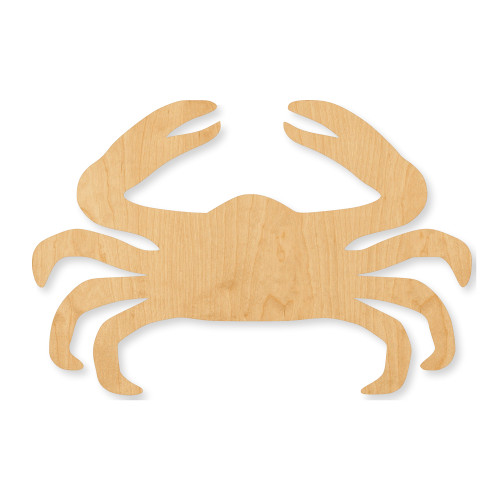 Crab 1 Wood Cutout - Unfinished Baltic Birch Craft Shape
